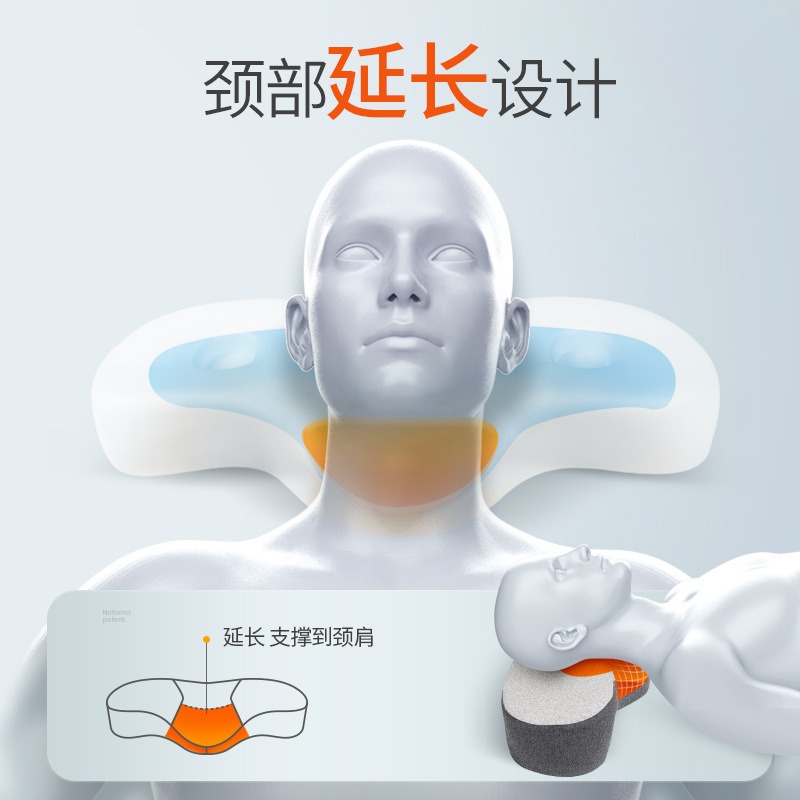 颈友青蛙枕护颈成人枕头睡觉棉软硬记忆家用透气枕芯颈椎枕专用