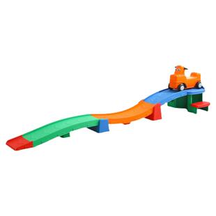 幼儿园三段式滑车儿童益智轨道滑行玩具车感统训练器材过山车家用