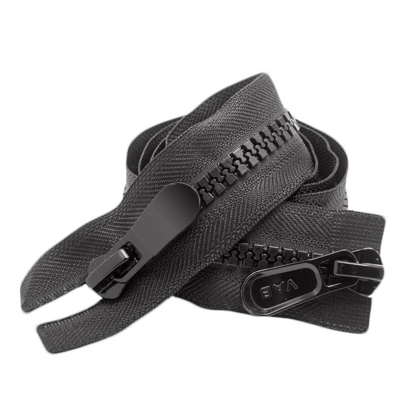 8号树脂高档长款羽绒服配件彩色双向双开双头大拉锁拉链头拉链