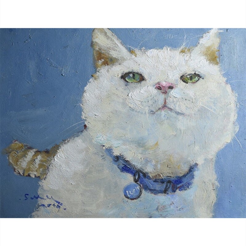 可定制原创油画胖猫现代风格收藏