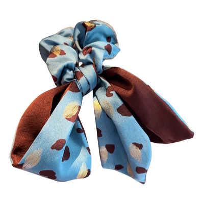 发圈布艺法式印花撞色皮筋