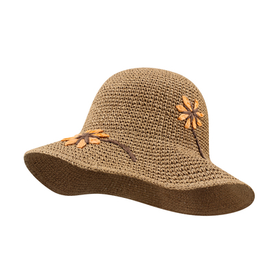 蒙田草编防晒显脸小渔夫帽