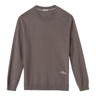 VICUTU/威可多长袖纯羊毛针织衫男舒暖亲肤圆领商务百搭毛衣