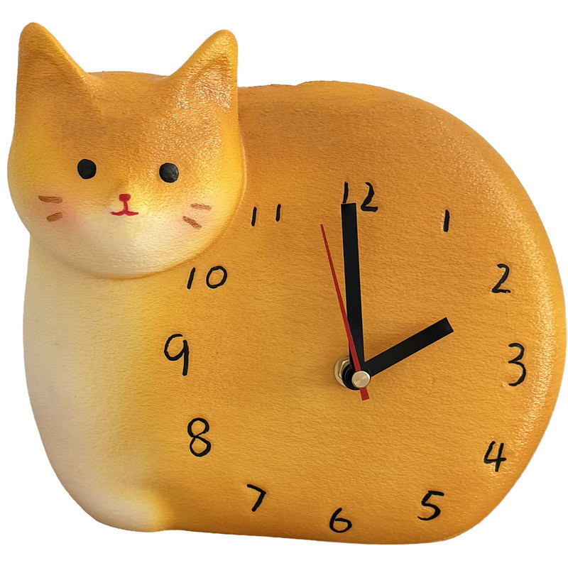 时光狗免打孔超静音转角小猫3D钟
