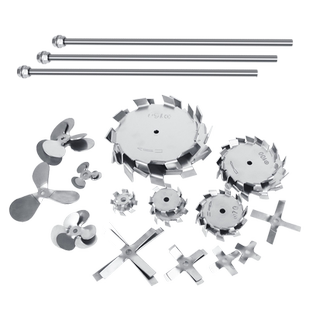 日本三量实验室搅拌机304不锈钢搅拌桨分散盘搅拌杆十字三叶片轮