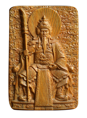 2026马年文哲大将军本命年吊坠太岁项链绿檀木雕钥匙扣挂件吊坠