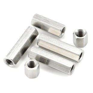 304不锈钢加长螺母柱双通六角螺柱连接柱主板螺丝柱M2M3M6M8-M24