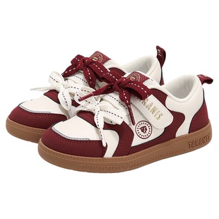 泰兰尼斯儿童板鞋春秋新款女童运动鞋男童轻量德训鞋防滑双鞋带鞋