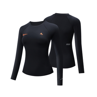 莱马跑步长袖速干衣男女2025年新款春秋户外运动健身圆领T恤上衣