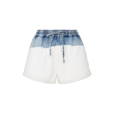 【惊喜特惠】M05CH1N0 JEANS 女士宽松拼色轻质牛仔短裤