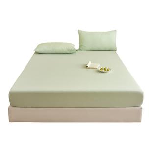 无印良品加厚纯棉床笠单件水洗棉全棉床罩家用单人宿舍纯色床垫套