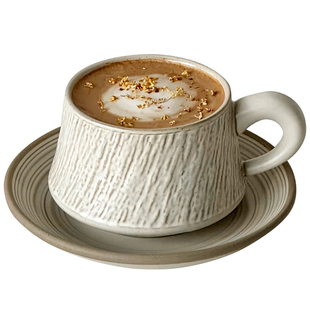 复古咖啡杯陶瓷高档精致女士下午茶浓缩拿铁手冲拉花专用杯碟套装