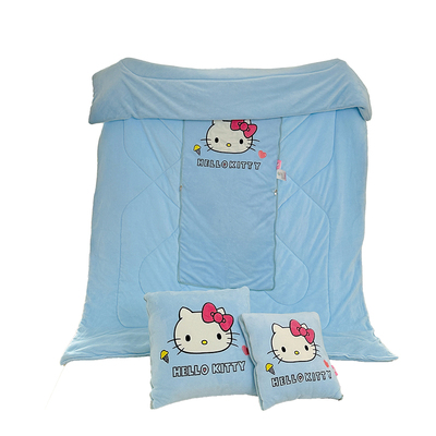 hellokitty卡通儿童抱枕被子两用