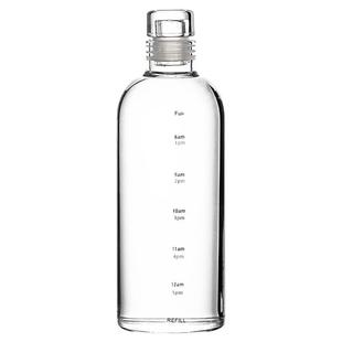 川岛屋透明刻度玻璃杯子女高颜值果蔬果汁瓶冷泡茶杯便携外带水杯