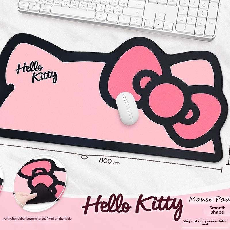 粉色hellokitty鼠标垫超大电脑桌垫办公室桌面垫键盘垫办公书桌垫