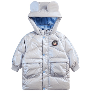 歌瑞家冬款羽绒服男小童装中长款羽绒服舒适保暖