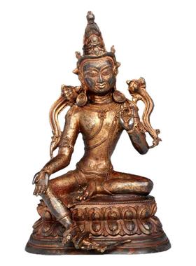 铜绿度母藏传菩萨度母铜像居家观音菩萨供奉神像客厅佛像