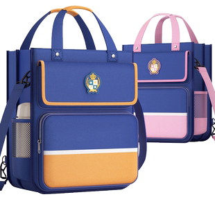 小学生手提袋拎书袋补习袋课外补习班书包补课包帆布男孩轻便大容量辅导班学习作业袋美术女孩初中生专用儿童