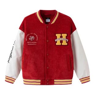 哈利波特IP巴拉巴拉男童棉服大童红色棒球服儿童2025冬装新款童装