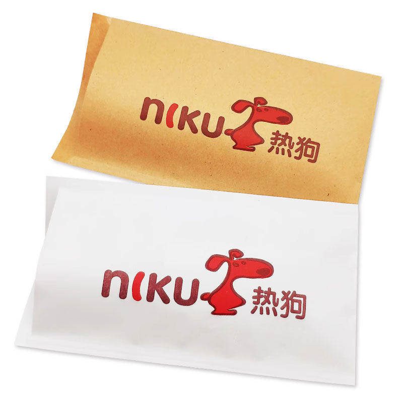 防油纸袋烤肠蛋包肠香肠热狗烤肠牛皮纸袋子一次性打包外卖早餐袋