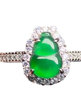 胖东来同款天然翡翠葫芦戒指