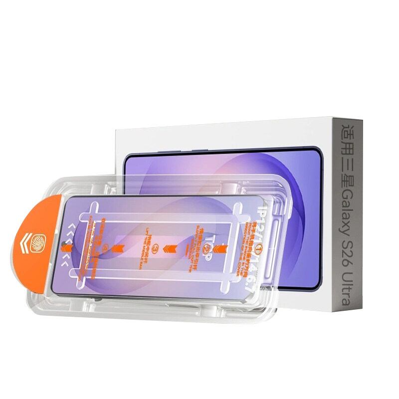 适用三星s26ultra钢化膜s25ultra手机保护膜s24ultra全覆盖超声波指纹解锁s25/s24+/s23防摔高清无尘仓贴膜