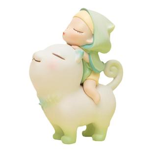 白夜童话猫将军创意礼物创意可爱汽车载不急摆件治愈手办生日礼品