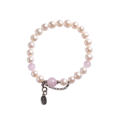 新款珍珠手串水晶手链女毕业礼物