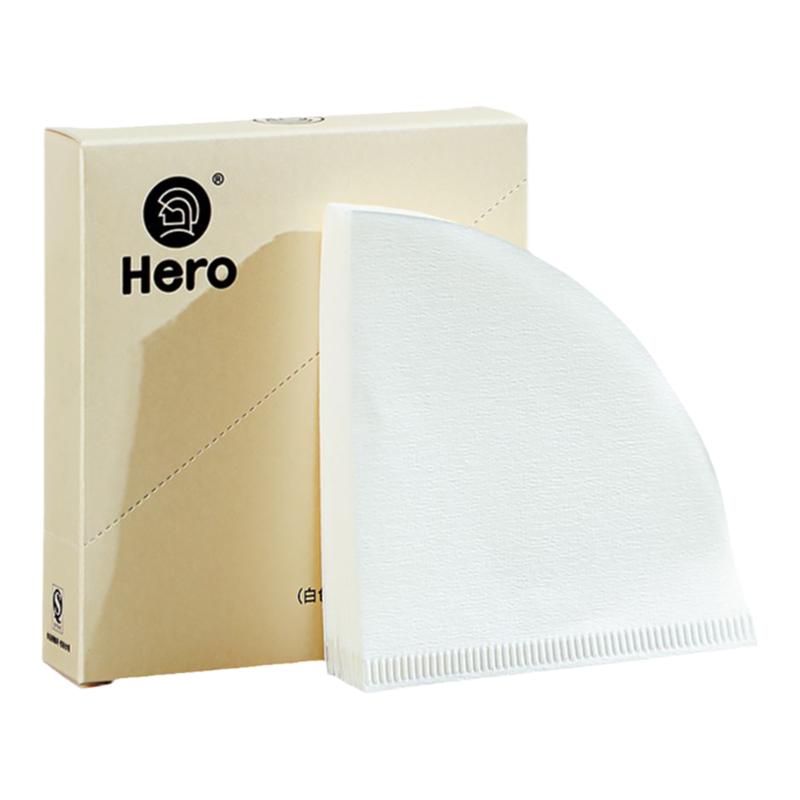 Hero咖啡滤纸咖啡滤网滴漏手冲挂耳咖啡粉过滤纸蛋糕滤纸扇形锥形