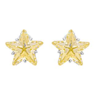 GEMOLA格莫拉 叛逆千金风甜酷原创设计闪耀黄钻星星锁骨项链耳钉