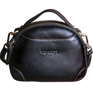 左北小包包女款2026新款全粒面头层牛皮手拎包轻便真皮斜挎手机包