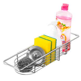 厨房水槽伸缩沥水架不锈钢多功能洗碗海绵抹布架水池子置物收纳架