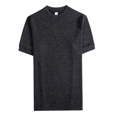 26新款圆领短袖T恤韩版修身男士针织小领体恤衫时尚休闲百搭上衣