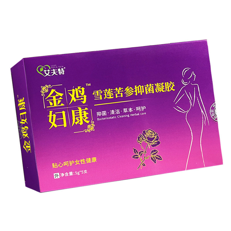 艾夫特金鸡妇康雪莲苦参抑菌凝胶5g×5支/盒女性私处护理抑菌凝胶