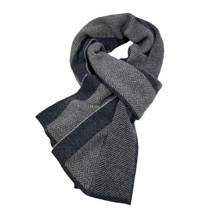 高端澳洲wool纯羊毛2025新款灰色针织围巾女冬季情侣款保暖围脖男