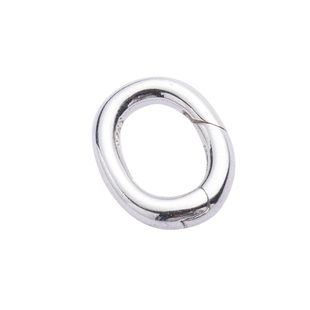 S925纯银diy椭圆万能扣配件珍珠手链连接扣龙虾扣子百搭银饰配件