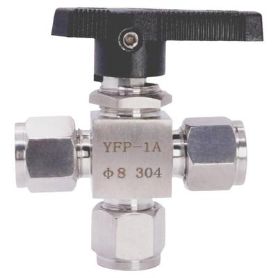 304不锈钢卡套三通球阀
