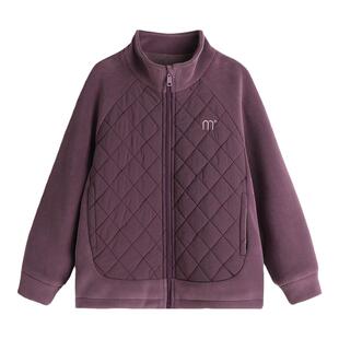 布丁哈鲁冬装女童洋气2026新款棉服儿童休闲短款夹棉外套加绒