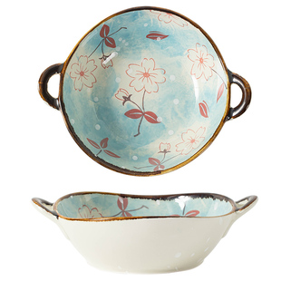 家用2026新款双耳陶瓷汤碗日式创意拉面碗餐具碗碟套装大号汤面碗