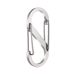 不锈钢S型登山扣8字扣背包快挂户外野营多功能挂钩钥匙扣多色挂钩
