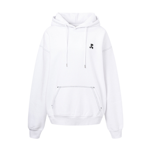 RestandRecreation官方2025秋冬RR印花logo加绒连帽套头卫衣男女