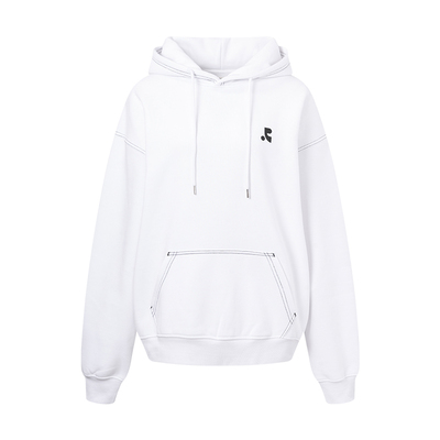 RR印花logo宽松连帽套头卫衣男女