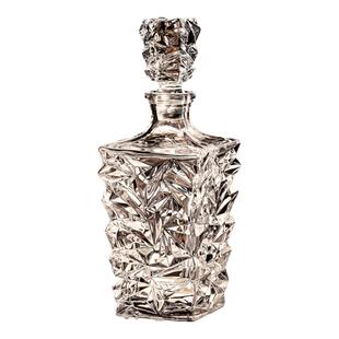 水晶玻璃威士忌酒樽轻奢高档红酒醒酒器密封存酒空瓶高级感洋酒瓶