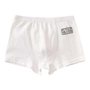 3条A类儿童内裤平角裤高弹透气男童不卷边平口裤四角内裤日系包邮