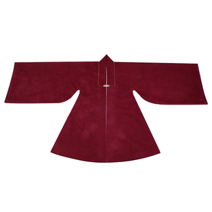 明月松天汉服清仓明制披风竖领长袄毛绒比甲传统秋冬古典服装女