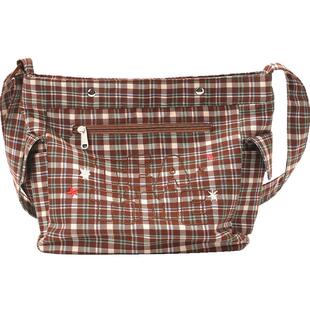 畹町甜点系列斜挎包女大学生上课包大容量休闲尼龙学院单肩邮差包