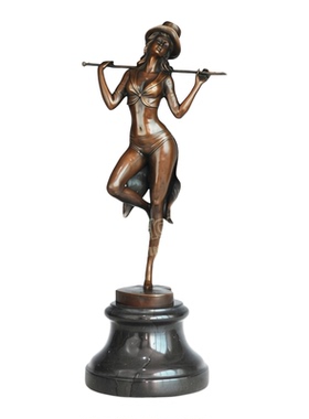 鸿鑫雕塑黄铜欧式人物工艺品摆件