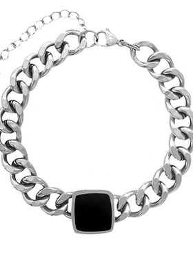 钛钢小方块古巴手链男款潮流