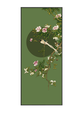 玄关中式装饰画立体花鸟茶室书房