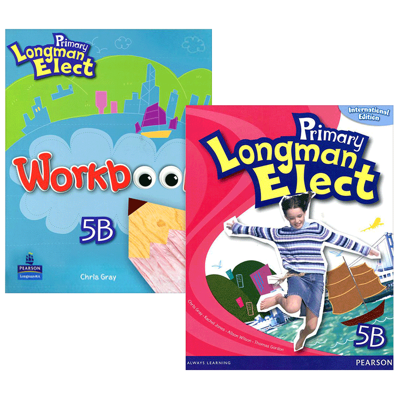 Pearson Primary Longman Elect 5B 英文原版 培生香港朗文小学英语教材5b全套 学生用书+练习册2本 英文版进口英语书籍